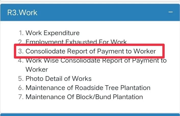 Consoliodate Report of Payment to Worker